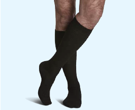 Sigvaris Model 186C Casual Cotton Socks 15-20 Closed Toe - Black