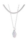 EVELYN MULTI STRAND NECKLACE SILVER ROCK CRYSTAL DICHROIC