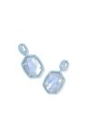 DAPHNE ENAMEL FRAME DROP EARRINGS GOLD PERIWINKLE ILLUSION