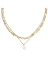 ASHTON MULTI STRAND NECKLACE GOLD FRESHWATER CULTURED PEARL