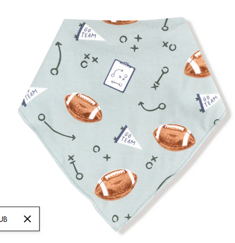 Touchdown Time - Grey Mist - Bandana Bib 0/S