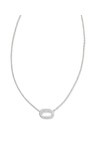 ELISA OPEN FRAME NECKLACE - SILVER