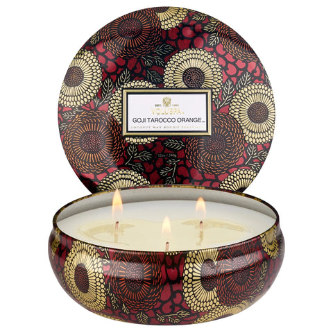 Goji Tarocco Orange 3 Wick Tin Candle