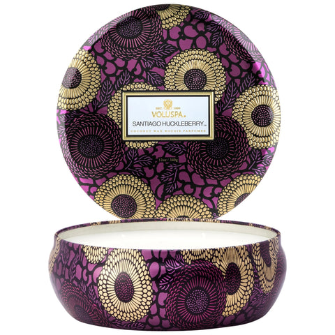 Santiago Huckleberry 3 Wick Tin Candle