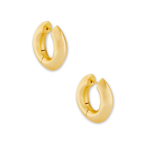 Mikki Hoop Earrings in Gold Tone