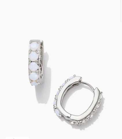 KENDRA SCOTT Chandler Silver Huggie Earrings