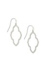 ABBIE SMALL OPEN FRAME EARRINGS RHODIUM METAL