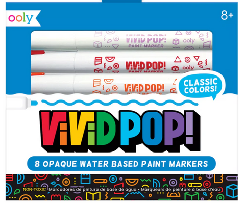 Vivid Pop! Water-Based Paint Markers: Classic - Set of 8