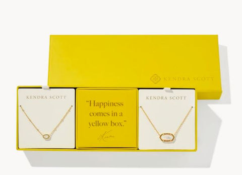 ELISA GIFT SET OF 2 - GOLD IVORY MOTHER OF PEARL