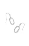 LEE RIDGE OPEN FRAME EARRINGS SILVER