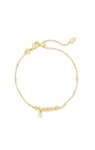 MAMA SCRIPT DELICATE CHAIN BRACELET GOLD