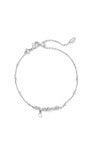 MAMA SCRIPT DELICATE CHAIN BRACELET SILVER