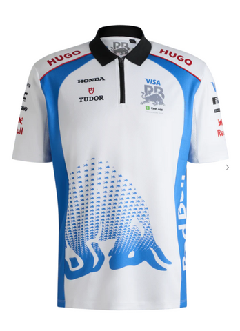 Visa Cash App RB F1 2025 Men's Team Polo Shirt - White