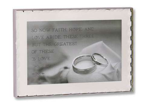 Faith, Hope and Love Plaque