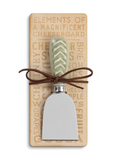 Gray Pattern Flat Cheese Knife