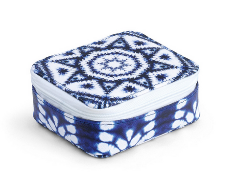 Indigo Pattern Pill Box