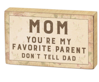 Don't Tell Dad - Block Sign