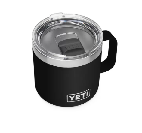 YETI Black Rambler 14 oz Mug with Magslider Lid