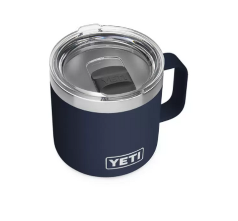 YETI Navy Rambler 14 oz Mug with Magslider Lid