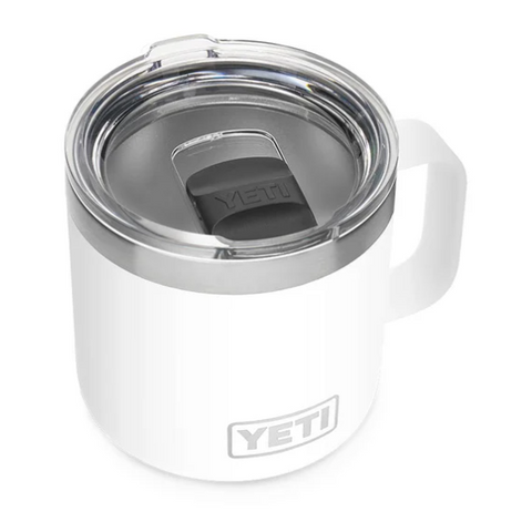 YETI® White Rambler 14 oz Mug with Magslider Lid