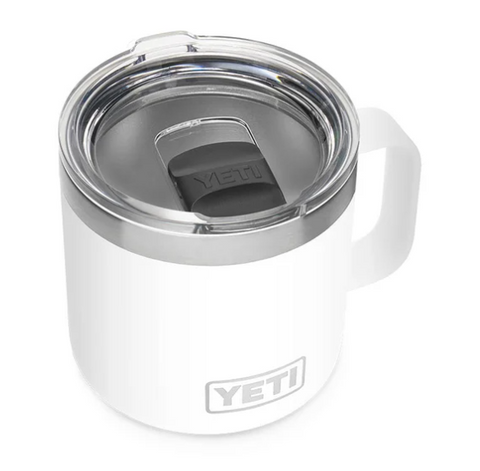 YETI White Rambler 14 oz Mug with Magslider Lid