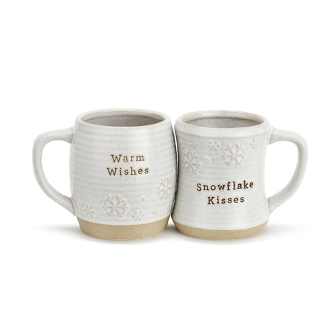 Snowflake Kisses Cuddle Mugs Set of 2