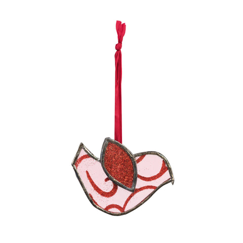 Red Bird Glass Ornament