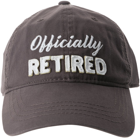 OFFICIALLY RETIRED - Gray Adjustable ball cap