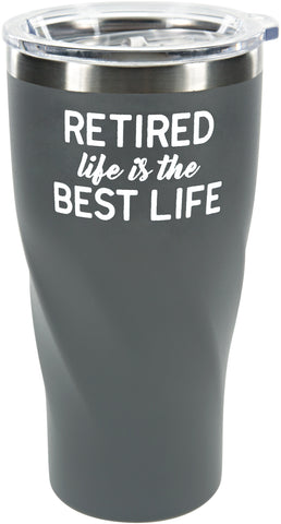 RETIRED life is the BEST LIFE -24 Oz. Travel Mug with Lid