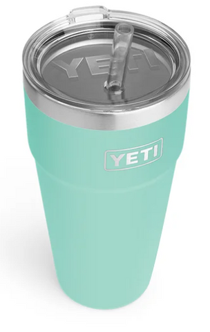 YETI Seafoam Rambler 26 oz Stackable Cup with Straw Lid