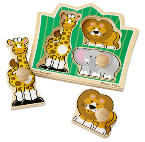 Jungle Jumbo Knob Puzzle - 3 Pieces