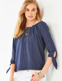Charlie Paige Off-Shoulder Striped Top