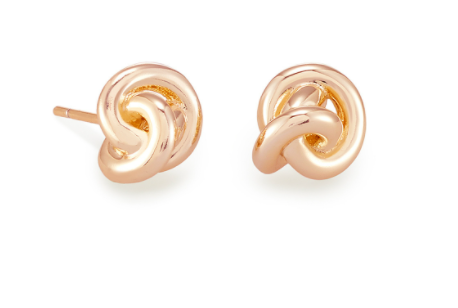 Kendra Scott Presleigh Love Knot Stud Earrings in Rose Gold
