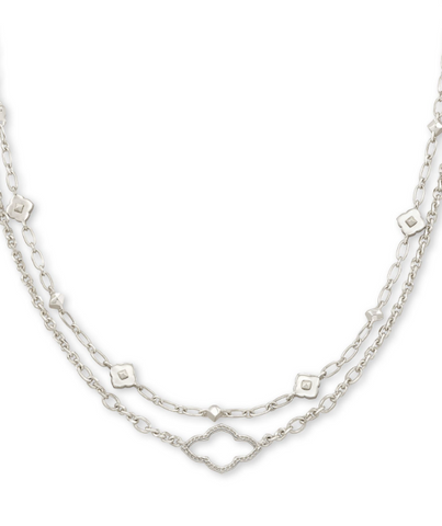 Kendra Scott Abbie Multi Strand Necklace In Silver