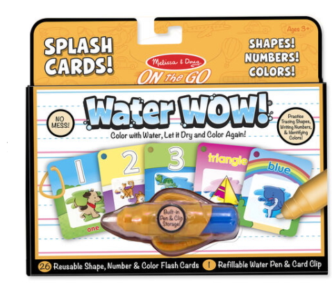 Water Wow! Number, Color, Shape Cards - On the Go Travel Activity