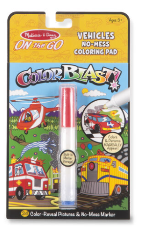 On the Go ColorBlast No-Mess Coloring Pad - Vehicles