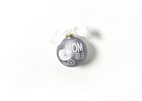 MOM TO BE GLASS ORNAMENT