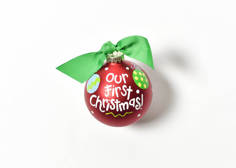 OUR FIRST CHRISTMAS GLASS ORNAMENT