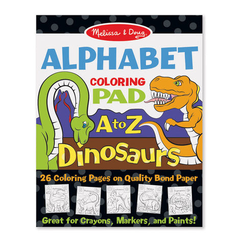 Dinosaurs Alphabet Coloring Pad