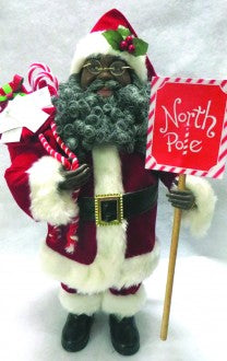 15" African American North Pole Santa