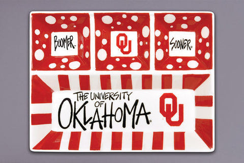 University of Oklahoma 4 Section Platter