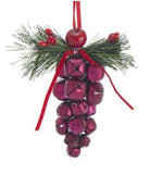 Burgundy/Green Bell Grapes Ornaments