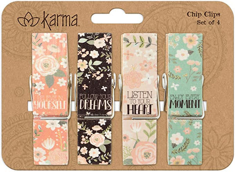 Flower Chip Clips - Set of 4