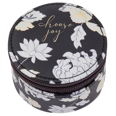 Round Travel Case Asian Floral