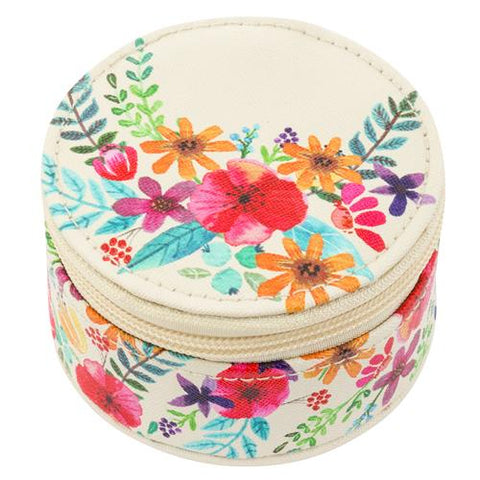 Round Travel Case Floral