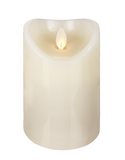 Ivory LED Wax Pillar Candle