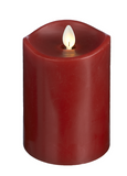 Flameless Red LED Wax Pillar Candle