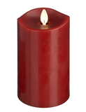 Flameless Red LED Wax Pillar Candle