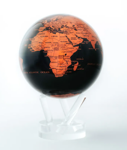 Black & Copper MOVA Globe 4.5" with Acrylic Base