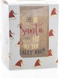 Mary Square 23060 Stemless Dear Santa Wine, 16 oz, Glass